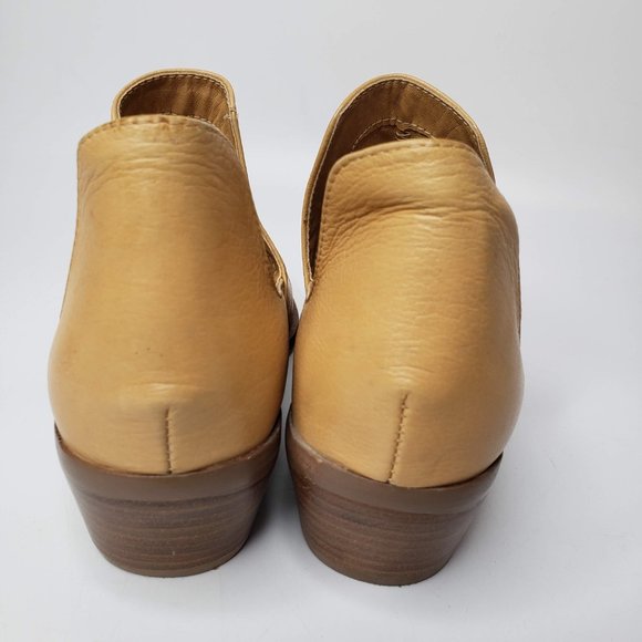 Chinese Laundry Women’s Leather Open Side Slip On Booties Tan Size 6.5 - Picture 5 of 9